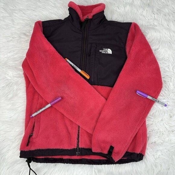 The North Face Women's Pink Osito Polartec Thermal Pro Raschel Fleece Coat S/C42 - Picture 10 of 16